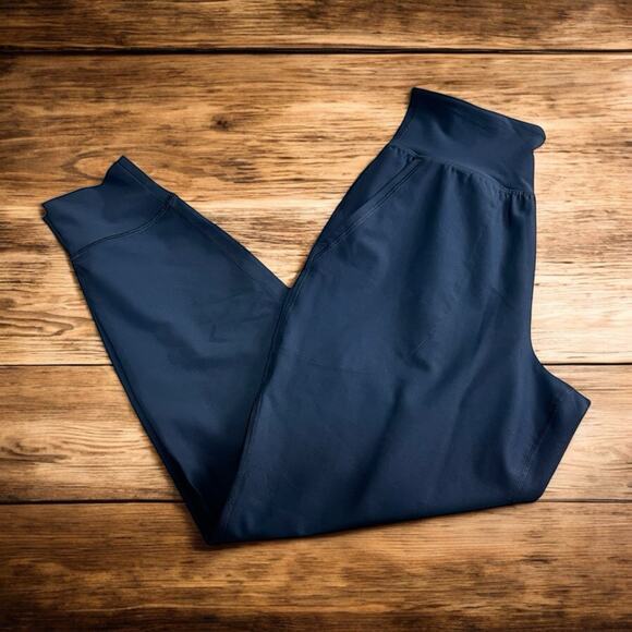 Old Navy Active Powersoft Pocket Joggers Sz Small High-Rise Go-Dry Dusk Navy - Picture 3 of 7